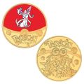 Pokemon Anime Gold Plated Gold Coin Game Commemorative Coin Pikachu Mewtwo Charizard Gold Coin Game Collection childrens gift. 