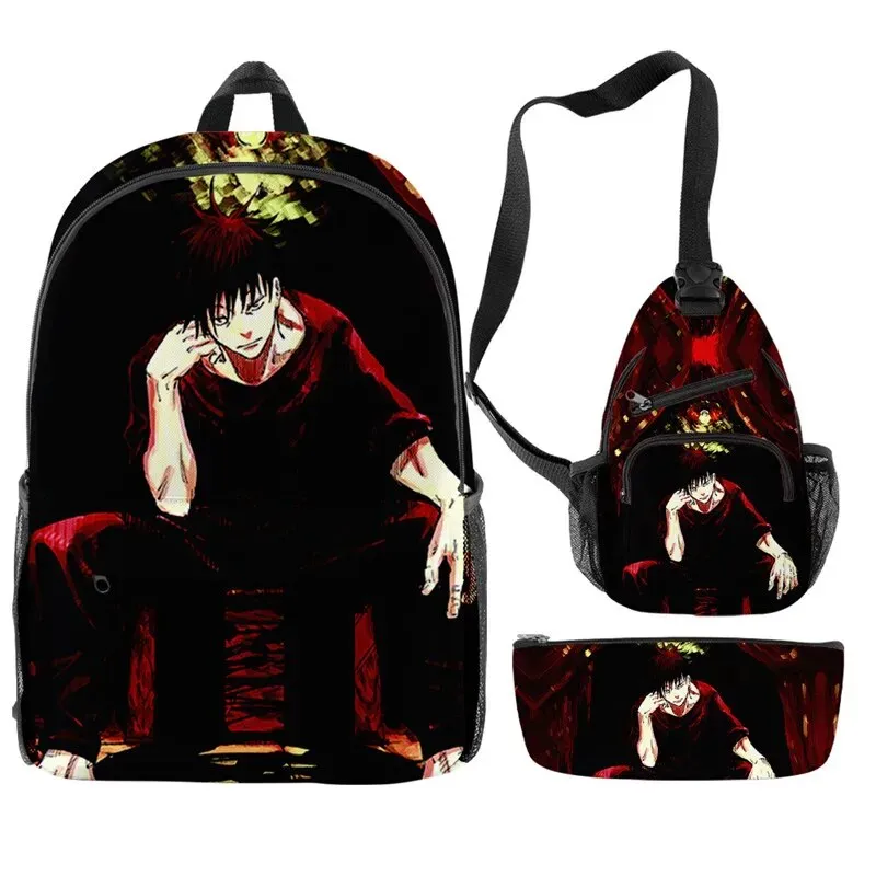3pcs/set Jujutsu Kaisen Anime School Backpack Boys Girls Backpacks Travel  Crossbody Bag Pencil Case Kids Students Backpack | Daraz.com.bd