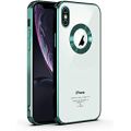 For Iphone X \ Xs Cover White Translucent Frosted Feel Color Borders Logo Hole With Camera Protection Clear Back Case` - Camera - Phone Back Cover.