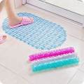 Non Slip Bath Mat for Bathroom, Pebble Frosted Anti-Mould Anti Slip Plastic Oval Bathtub Shower Mat with Grip Suction Cups,67x37cm. 