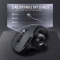 HXSJ Rechargeable Trackball Mouse BT+2.4G Dual Mode Mouse for PC Mac Computer Laptop Tablet Gamer Mause. 