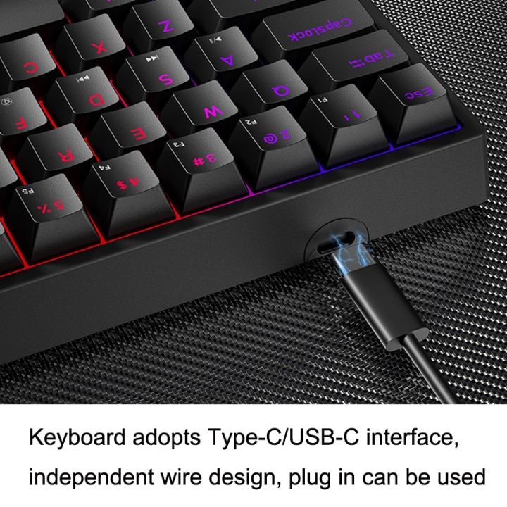 LEAVEN%20K620%2061%20Keys%20Hot%20Plug-in%20Glowing%20Game%20Wired%20Mechanical%20Keyboard,%20Cable%20Length:%201.8m,%20Color:%20Black%20White%20Green%20Shaft%20-%20Image%206