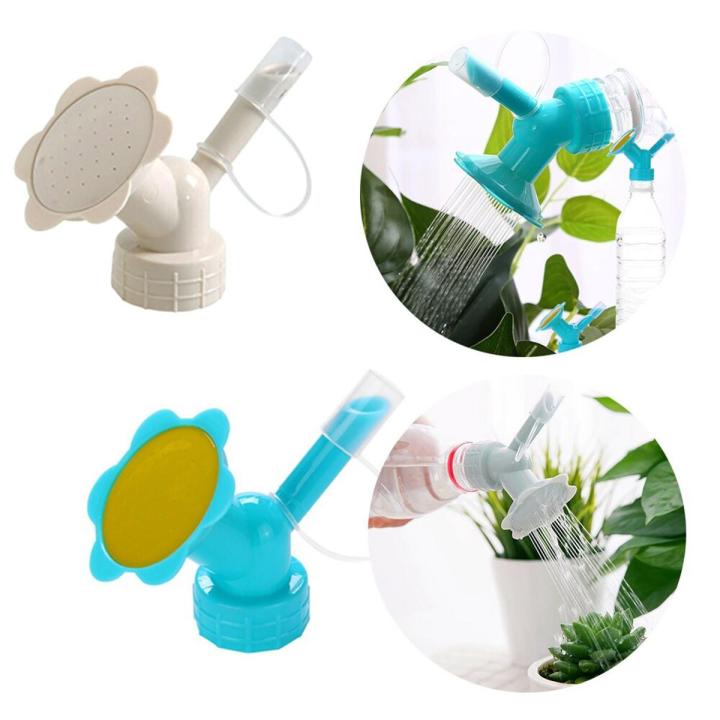 Garden Watering Nozzle Tool 2 In 1 Plastic Sprinkler Spray Water Cans Bottle Cap Flower Garden Tool