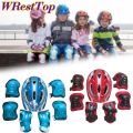 7Pcs/Set Roller Skating Kids Boy Girl Safety Helmet Knee Elbow Pad Sets Cycling Skate Bicycle Scooter Protection Safety Guard. 