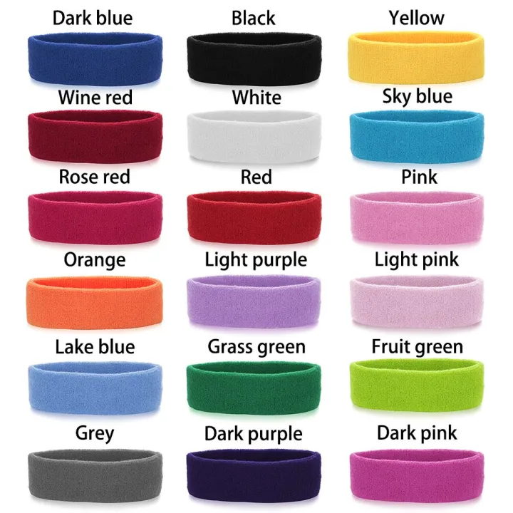 5210A%20Women/Men%20Tennis,%20Basketball%20For%20Yoga,%20Gym,%20Workout%20Running%20Terry%20Cloth%20Sports%20Headbands%20Athletic%20Sweat%20Bands%20Elastic%20Hair%20Bands%20Cotton%20Sweatband%20-%20Image%204
