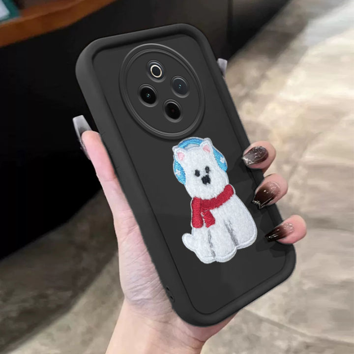 Tokifu For VIVO T4 5G With DIY Cute Puppy Sticker - Step Lens Full Pack Thickened Anti-Drop Silicone Phone Case
