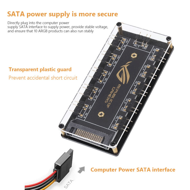5V%203%20pin%20ARGB%20Cable%20Splitter%20Hub%20ASUS%20AURA%20SYNC%20RGB%20Fan%20Hub%20Adapter%20SATA%20Power%20Extension%20Cable%20Adapter%20for%20PC%20RGB%20Fan%20Cooler%20-%20Image%203