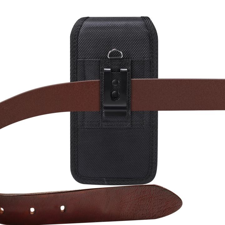 Nylon%20Waterproof%20Dual%20Pouch%202%20Phone%20Belt%20Clip%20Case%20Holder%20For%20iPhone%2015%2014%2013%2012%20Pro%20XS%20Max%207%208%20Plus%20Men%20Tool%20Waist%20Bag%20Holster%20-%20Image%205