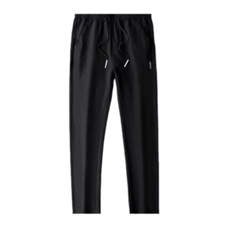 New%20Men's%20Ice%20Silk%20Trousers%20Solid%20Color%20Mid-Waist%20Loose%20Breathable%20Straight%20Casual%20Pants%20Thin%20Quick-Drying%20Drawstring%20Sweatpants%20-%20Image%204