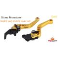 Motorcycle brake and clutch lever set for Gixxer Monotone- Gold. 
