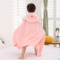 Children's bath towels, coral velvet, soft absorbents, children's hooded capes, cute cartoon baby hoodies, bathrobes and capes. 