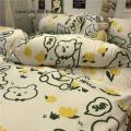 Ins Style Fashion Butterfly Bedding Set For Girls Boys Double Size Flat Sheet Duvet Cover Pillowcase Bed Linen Home Textile. 