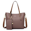 Leather mother and child bag 2024 new trendy handbag, women's bag, large capacity commuter crossbody shoulder bag, tote bag. 