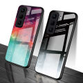 PlusCase for Infinix Hot 50 Pro+ 4G Plus Case Glass Nebula Pattern Hard Shockproof Phone Back Cover.
