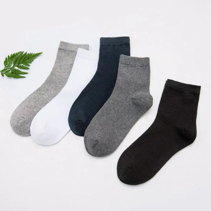 Plus%20Size%2048,49,50,51,52,53%20Mens%20Dress%20Socks%2044,%2045,%2046,%2047%20Business%20Crew%20Socks%205%20Pairs%20Solid%20Cotton%20Men%20Winter%20Socks%20-%20Image%202
