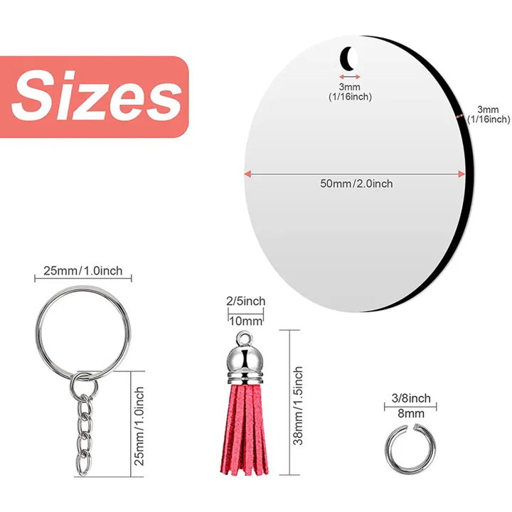 300PCS%20Sublimation%20Blanks%20Keychains%20Bulk,%20Keychains%20Ornament%20Set%20-%20Image%205