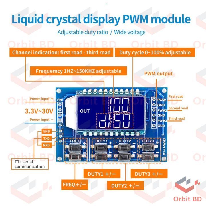 8%20Switch%20PWM%20Signal%20Generator%203%20Channel%20PWM%20Board%20Module%20Pulse%20Frequency%20Duty%20Cycle%20Adjustable%20Module%201Hz-150Khz%20With%20LCD%20Display%20-%20Image%203