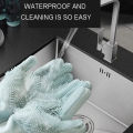 Dishwashing Cleaning Gloves Silicone Rubber Sponge Glove Household Scrubber Kitchen Clean Tools Dropshipping Kitchen Cleaning - Best Rate.