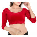 Velvet Blouses Best Qualityfull Three Quarter Sleeves For Women..