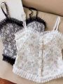 Fashion Style Back Shaping Safety Pearl plus-Sized plus-Sized Adjustable Shoulder Strap Wrapped Chest Lace All-Match Underwear Women. 