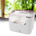 Tissue Box Organizer Multifunctional Tissue Box Holder PP Plastic for Living Room for Vanity. 