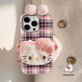 For Vivo Y17 Y35 Y03 Y11 Y36 Y17s Y100 Y28 Y15 Y27 Y12 Y51 Y18 Y30 Y20 Y22 Y31 Y15s Y21 Y91 Y21s Y02 Y12s Y50 Y91C Y33s Y16 Y20i Y22s Y16s Y12i V25 Cartoon DIY Hello Kitty Bow Case.