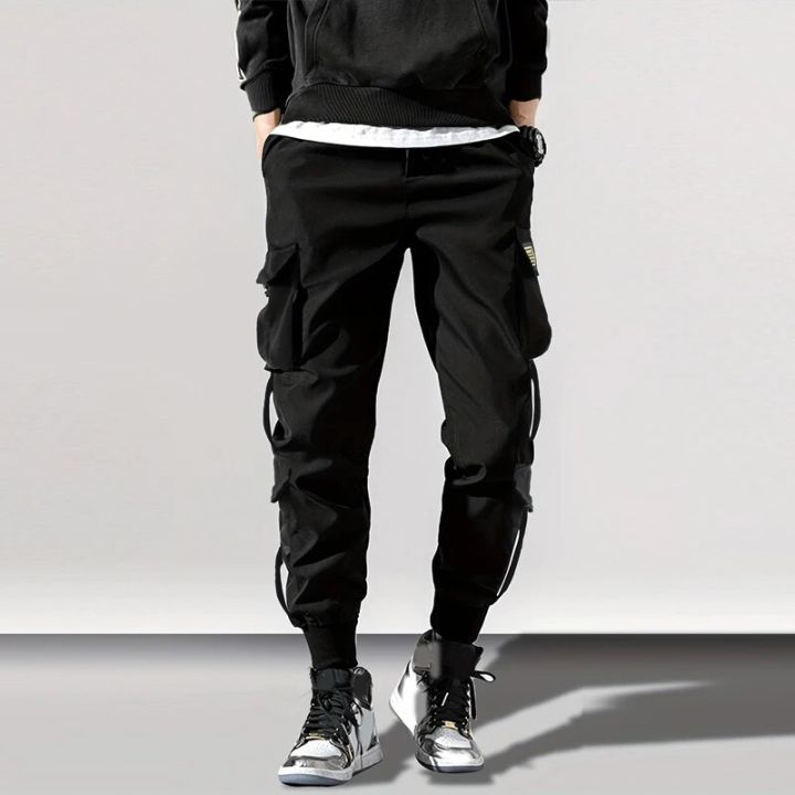 Multi%20pocket%20cargo%20pants,%20men's%20casual%20technology%20clothing%20drawstring%20cargo%20pants,%20autumn%20and%20winter%20plush%20pants%20-%20Image%202