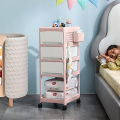 Baby product shelf, baby stroller, bedroom, bedside storage, movable multi-layer snack and bottle storage rack.