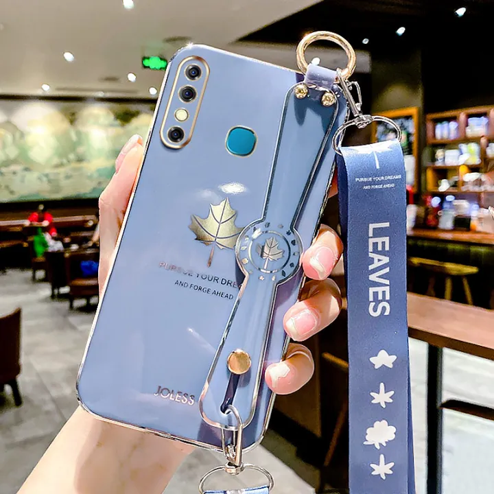 For%20Infinix%20Hot%208%20Back%20Cover%20with%20Lanyard%20+%20Wristband%20Fashion%20Shiny%20Maple%20Leaf%20Plating%20Bumper%20Stand%20Holder%20Case%20Camera%20Protection%20Soft%20Silicone%20Mobile%20Phone%20Cases%20-%20Image%202