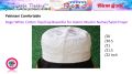 Pakistani Comfortable Bogiz White Cotton Topi/Cap Beautiful for Islamic Muslim Namaz/Salah Prayer.