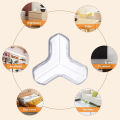 4Pcs Baby Bump-proof Table Corner Transparent Protective Cover T-shaped Transparent Anti-collision Sticker for Children Table Corner.