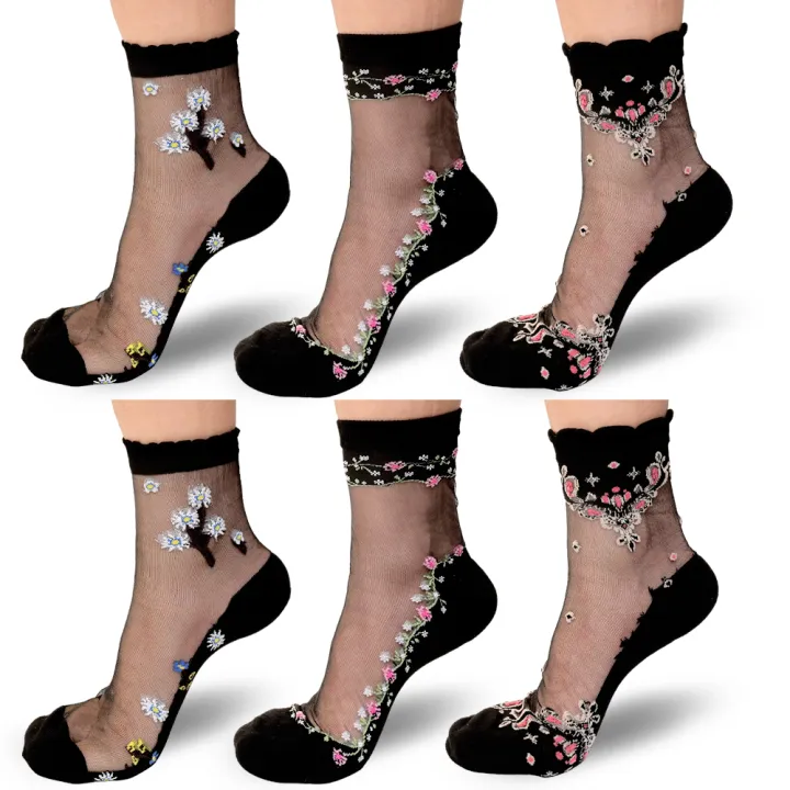 1/5%20Pairs%20Women's%20Crystal%20Cotton%20Ice%20Socks%20Summer%20Short%20Thin%20Glass%20Socks%20Cool%20Breathable%20Comfortable%20Flower%20Embroidered%20Socks%20-%20Image%209