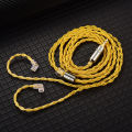 Original QKZ T1 8 Strand 200 Cores Earphone Upgrade Cable 2PIN 0.75mm 3.5MM OFC Copper Silver-Plated Audio Replacement Cable For ZXD/ZX2/ZAX2/ZXN/ZXT/AK6MAX/AK6PRO/VK4 QKZ KZ Earbuds. 