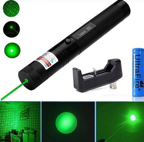 High-Performance - Green Rechargeable Laser Pinner Laser Light Adjustable Focus Professional