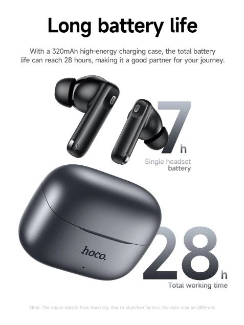 Hoco EQ27 Original 100% Smart AI translation TWS Wireless Earbuds Bluetooth 5.4 Noise Cancellation ANC+ENC noise HIFI Stereo Built-In Microphone Support online translation in134 languages headset
