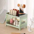 Tabletop, double-storey stationery storage rack, dormitory small hollow shelf, mini home bathroom, washstand, and organizing shelf.
