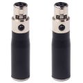 XLR 3 Pin Male to 4 Pin Female Adapter Plug for Microphone Speaker.