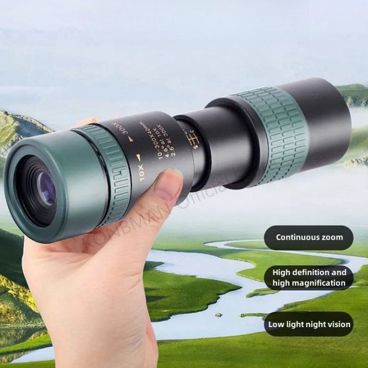【High Cost-Performance】 10-300X Zoom High Definition Powerful Binocular Remote Portable Professional Monocular