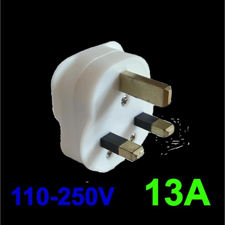 3 Pin Plug 13 Amp/ Three pin Plug With Fuse/ FLAT Shape/ GreenR ৩ পিন প্লাগ