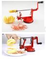 Potato Spiral Cutter 3 in 1 Potato Peeler Machine Stainless Steel Vegetable Cutter Adjustable Fruit Peeler Machine with Suction for Home Kitchen.