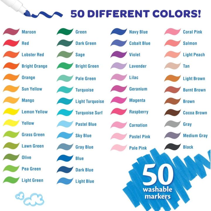Crayola%2050%20Colors%20Supertips%20Washable%20Marker%20-%20Image%203