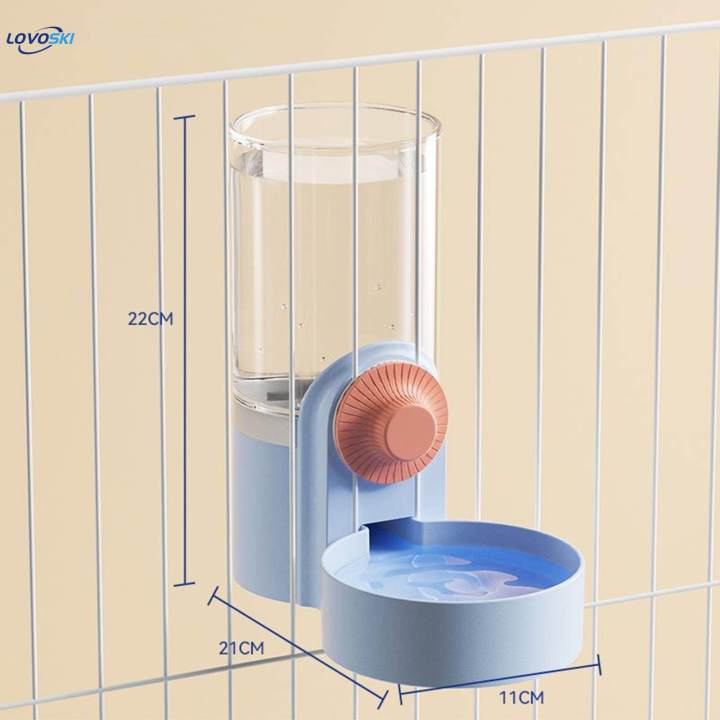 Hanging Automatic Water Dispenser 1L Auto Fill Pet Waterer for Kitten Dogs Blue