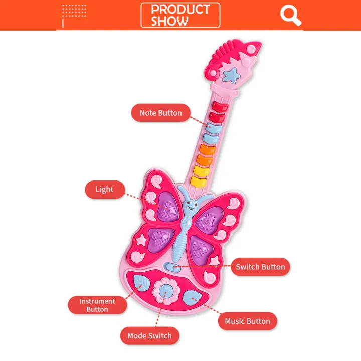 Kids%20Plastic%20Guitar%20Toy%20Musical%20Instrument%20Piano%20Guitar%20with%20Light%20&%20Music%20-%20Image%204