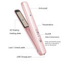 Ubeator Portable USB Rechargeable Cordless 2 In 1 Ceramic Hair Straightener and Curler 3D Floating Plate. 