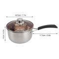 Milk Pot Energy Saving Portable Saucepan Evenly Heat with Glass Lid for Kitchen. 