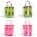 Handwoven Plastic Bag Basket Eco-friendly Storage Baskets Creative Hand Baskets Plastic Bag Woven Basket Handwoven Storage Baskets.