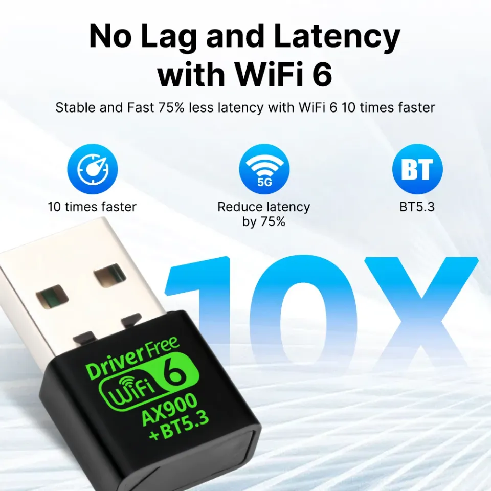 Adattatore WiFi 6 E Bluetooth 5.3 USB - Dual Band 2.4/5GHz Per PC, Senza Driver, Supporta Windows 10/11 - Foto 14