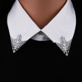 Triangle Shirt Collar Pin for Men - Stylish Brooch Emblem Jewelry.
