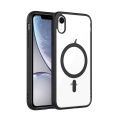 For Apple iPhone XR MagSafe Compatible Shockproof Transparent Slim Fit Wireless Charging supported Frosted Border Phone Back Case Mobile Cover. 