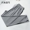 Farfi Summer Sweatpants Solid Color Plus Size Mesh Men Sweatpants.